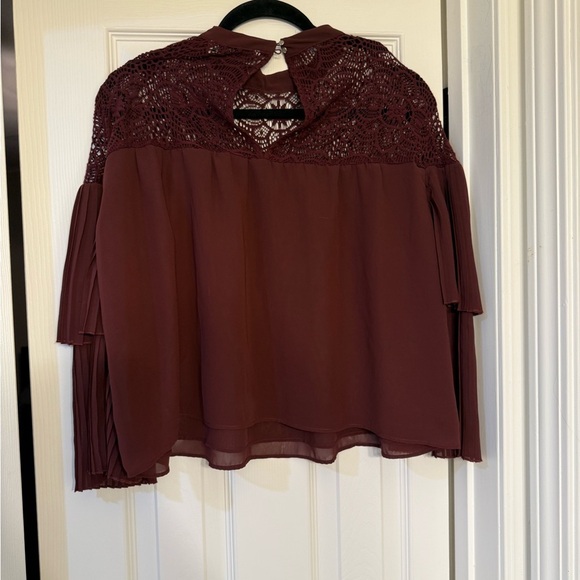 Abercrombie And Fitch Burgundy Blouse Size M - Picture 7 of 8